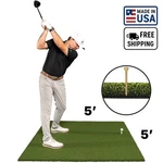 Usa-made 5'X5' Nylon 1" Turf Golf Hitting Mat Holds Real Wood Tee + Rubber. Fixed Price $244.99.