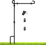 Szhlux Garden Flag Stand, Premium Yard Pole Holder (35.4'' 16.4'') Metal. Fixed Price $13.26.