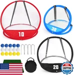 Auntyfey Golf Chipping Game - 3 Nets, 15 Balls, Mat, Bag Indoor/outdoor. Fixed Price $55.39.