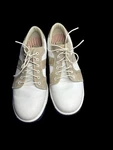 Women's Footjoy Contour Series Golf Shoes White Tan Soft Spikes 94062 Size. Fixed Price $25.00.
