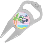 Take Me The Beach Golf Ball Marker Divot Repair Tool Bottle Opener. Fixed Price $15.88.