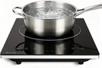 Portable Induction Cooktop, 1600W Electric Burner With 10 Temp Levels & Kids Loc. Fixed Price $134.99.