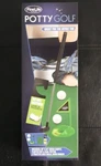 Potty Golf Game - 28"X34" Carpet, Putter, Plastic Cup And Flag, Balls. Fixed Price $19.99.