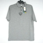 Calloway Men's Golf Polo Gray White Striped Swing Tech Upf 50 Opti-dri Nwt. Fixed Price $29.95.