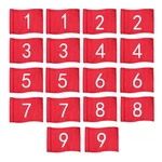 Lecehivo 18 Pcs Mini Golf Flags With Inserted 8.9 X 5.7 Inches, White,red. Fixed Price $95.99.