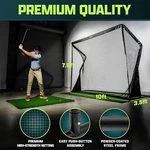 Gosports Elite Golf Practice Net With Steel Frame - 10' Size. Fixed Price $487.50.