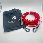 Snagle Paw Tie Out Cable For Dogs, 50FT Leads Yard Chew Proof Red Heavy. Fixed Price $12.99.