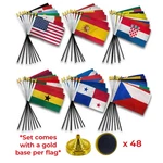 World Cup 2026 Stick 48 Countries 4X6IN Desk Set With Gold Bases. Fixed Price $109.95.