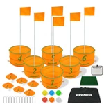 Bearwill Golf Bucket Game For Family, Adults And Kids Portable 6 Hole Orange. Fixed Price $81.11.