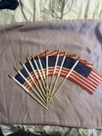 Small American Flags On Stick, Mini Handheld Usa Flag, Ideal For Par.... Fixed Price $10.00.