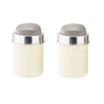 Fackelmann S/s Net Dispenser Shaker 5.5 Cm X 10 Set Of 2 Cream/sliver!. Fixed Price $17.78.