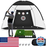 Ywitio Golf Net For Hitting Practice 10 X 7FT Training Mat And Target. Fixed Price $82.17.