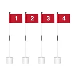 Kingtop Miniature Golf 35"L X 8"W, White Pole W/ Red FLAG#1,2,3,4, 4-PACK. Fixed Price $154.99.