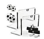 Morvat Black & White Soccer Goal Net Set For Kids, Indoors Outdoors, 2 Pack. Fixed Price $59.99.