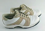 Women's Footjoy Contour Series Golf Shoes White Tan Soft Spikes 94062 Size 7. Fixed Price $14.85.