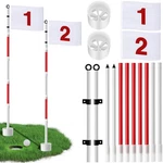 Burbell 2 Pack Golf Flag Stick 6FT Putting Green Hole Cup Pole Pin .... Fixed Price $40.86.