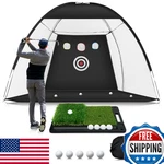 Ywitio Golf Net For Hitting Practice 10 X 7FT Training Mat And Target. Fixed Price $76.42.