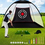 Golf Practice Net Set With Real Balls, Mat & Accessories - Indoor/outdoor Use. Fixed Price $149.99.