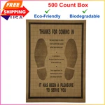 Disposable Paper Floor Mats - Heavy Duty, Biodegradable, 500 Count Box, Durable. Fixed Price $76.82.