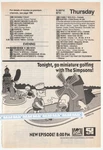 Vintage 1990 The Simpsons Magazine Dead Putting Society Miniature Golf. Fixed Price $14.95.