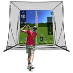10 X 8 Ft Golf Cage Practice Hitting Net With Hd Simulator Screen High-impact. Fixed Price $299.50.