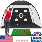 Zensouds Golf 10X7FT Practice Mat Hitting Aid Nets For Backyard. Fixed Price $112.63.