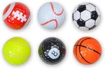 Assorted Golf Balls 6PCS Training Sports Gift Practice Driving Range Novelty Fun. Fixed Price $21.99.