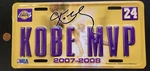 Kobe Bryant Mvp 2007 2008 Metal License Plate Los Angeles Lakers New Old Stock. Fixed Price $69.99.