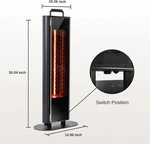 East Oak 1500W Under Electric Heater Portable Patio Safe Touch UTH22002. Fixed Price $59.95.