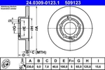 Ate Brake Disc For Vw Seat Skoda Audi Bora Golf MK4 Van New Beetle Iv 1J0615601. Fixed Price $29.18.