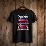 1955 Chevy Bel Air Dual View Chrome T-shirt Classic American Car Graphic Tee. Fixed Price $24.89.