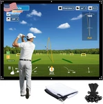 9X7FT Golf Simulator Impact Screen For Training 14 Gromment Holes 10 Bungee Cord. Fixed Price $144.35.