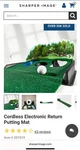 Cordless Electronic Return Putting Mat From Sharper Image. Fixed Price $65.00.
