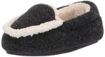 Dearfoams Unisex Child Hunter Felted Plaid Moccasin 4-5 Big Kid, Black Solid. Fixed Price $28.74.