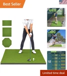 Versatile 5' X 4' Golf Practice Mat - Includes 3 Rubber Tees For All Clubs. Fixed Price $233.98.