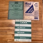 Lot (3)FOMOCO 1928-1951 1955 Ford Parts Accessories Net Price List Dealers. Fixed Price $26.24.