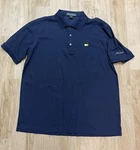 Masters Collection Men 60'S Two Ply Mercerized Golf Polo Shirt Navy Blue Sz. Fixed Price $30.00.
