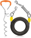 Petbobi Dog Tie-out Cable And Stake 50FT Heavy Duty With Spring, No T.... Fixed Price $37.93.