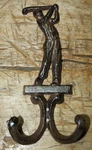 Cast Iron Antique Style Coat Hooks Hat Rack Towel Club, Golfer. Fixed Price $8.99.