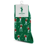 Socktown Funny Angry Golf Socks For Men, Hilarious Gift 8-12, Green. Fixed Price $17.93.