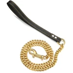 Rumypet 18K Gold Dog Chain Leash 11MM Solid Chew Proof 316L Stainless Steel Cuba. Fixed Price $51.71.