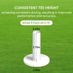 5 Pack Golf Tees For Driving Ranges Durable Rubber, Compatible With All Mats. Fixed Price $13.45.