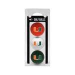Team Golf Ncaa Miami Hurricanes Regulation Balls 3-PACK. Fixed Price $11.99.