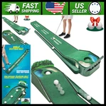 Indoor Outdoor Golf Putting Mat With Ball Return And Dual Hazard 8FT Green. Fixed Price $79.99.