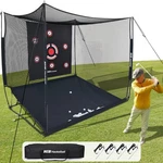 10X8X6FT Heavy-duty Hitting Nets Golf Practice With Target Cloth Steel Frame. Fixed Price $199.43.
