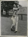 1937 Press Photo Tommy Goodwin Driving On Golf Course - NET31432. Fixed Price $24.99.