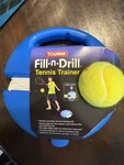 Tourna Fill Drill Tennis Trainer Sport Training Aid Strong Rubber Cord + Ball. Fixed Price $14.00.