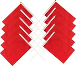 25 Pack Red Small Mini Flags On Sticks,hand Held Solid Diy Graffiti Flag,par. Fixed Price $20.60.