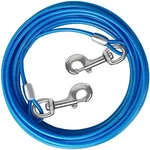 Dog Tie Out Cable 25FT 165 Lb Steel Wire Blue Clips Yard Runner Haiyuan Durable. Fixed Price $28.99.