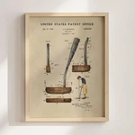 Golf Putter Patent Art Vintage Blueprint Wall Gift Decor. Fixed Price $9.30.